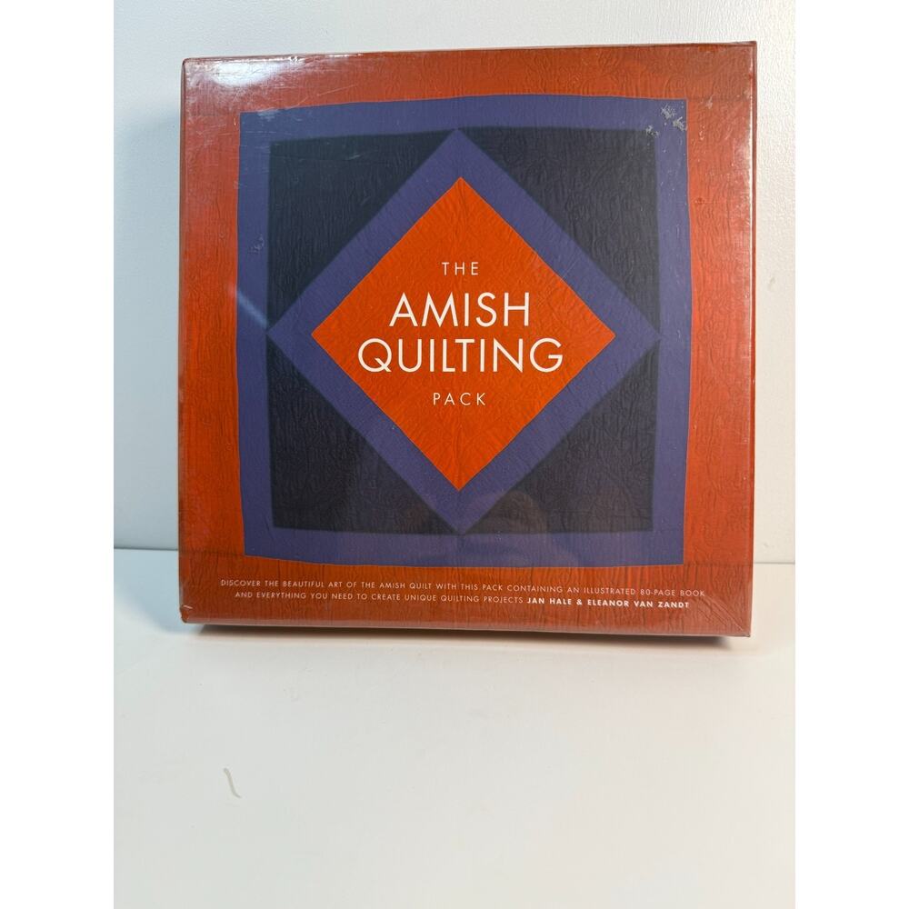 The Amish Quilting Pack New Sealed Book Fabric Batting Thread Needles Kit